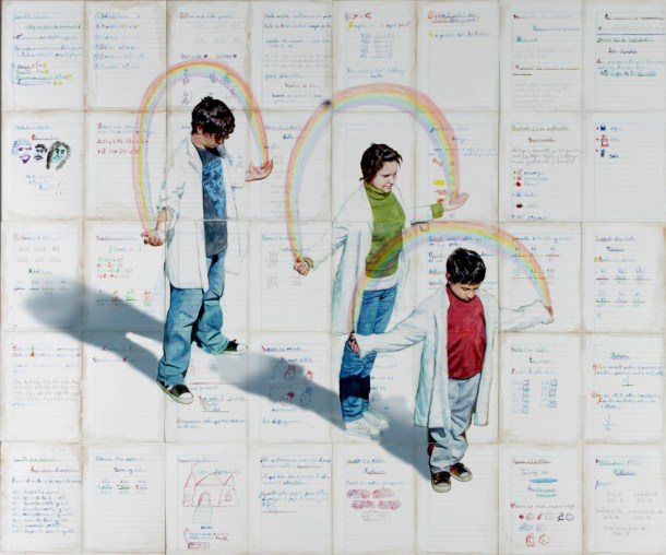 Los_creadores_de_arco_iris_-_Acuarela_y_temple_sobre_16__hojas_canson_-_100_cm_x_120_cm_-_A-Âªo_20161